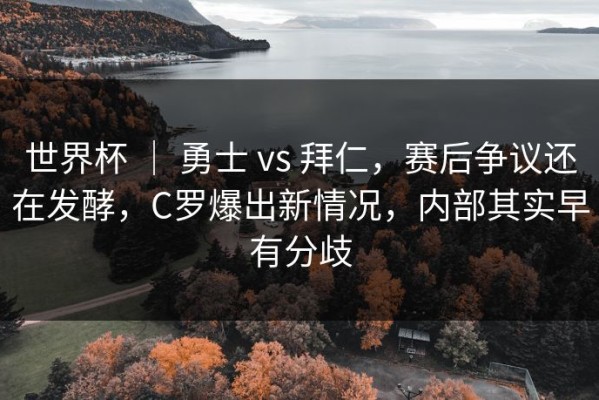 世界杯 ｜ 勇士 vs 拜仁，赛后争议还在发酵，C罗爆出新情况，内部其实早有分歧