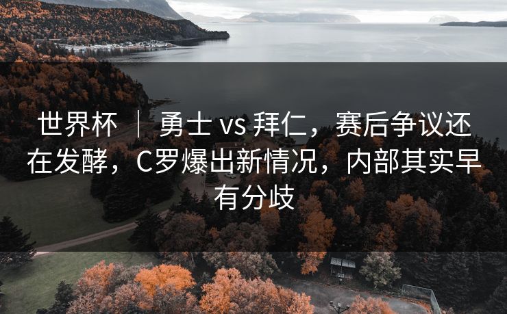 世界杯 ｜ 勇士 vs 拜仁，赛后争议还在发酵，C罗爆出新情况，内部其实早有分歧