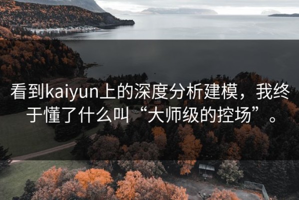 看到kaiyun上的深度分析建模，我终于懂了什么叫“大师级的控场”。
