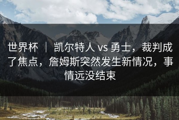 世界杯 ｜ 凯尔特人 vs 勇士，裁判成了焦点，詹姆斯突然发生新情况，事情远没结束