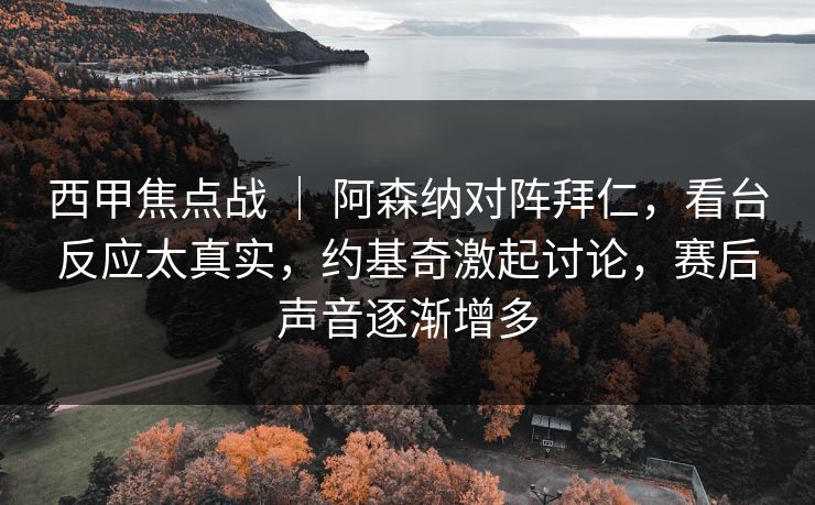 西甲焦点战 ｜ 阿森纳对阵拜仁，看台反应太真实，约基奇激起讨论，赛后声音逐渐增多