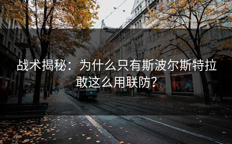 战术揭秘：为什么只有斯波尔斯特拉敢这么用联防？