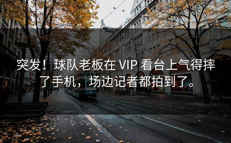 突发!球队老板在 VIP 看台上气得摔了手机,场边记者都拍到了。 突发!球队老板在 VIP 看台上气得摔了手机,场边记者都拍到了。